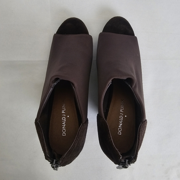 Donald J Pliner Shoe Hanna Open Toe Wedge Ankle Bootie Zip 3.5" Heel Size 7.5M - Picture 6 of 11